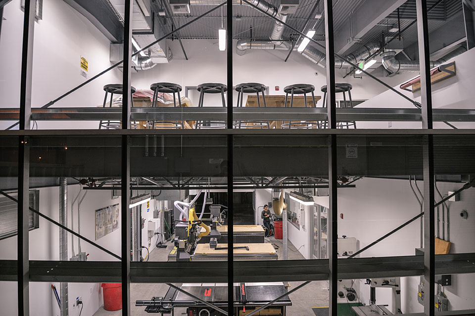 The Magic Box is a 4,000-square-foot, 2-story digital fabrication facility.